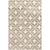 5' x 7'6" Geometric Diamond Pattern Cream White and Brown Rectangular Area Rug - IMAGE 1