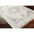 8' x 10' Ivory and Blue Distressed Finish Hand Woven Rectangular Area Throw Rug - IMAGE 3