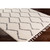 7.8' Bohemian Style Black and Beige Square Area Throw Rug - IMAGE 4