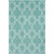 8.8' x 12.8' Moroccan Patterned Teal Green and White Rectangular Area Throw Rug - IMAGE 1