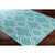8.8' x 12.8' Moroccan Patterned Teal Green and White Rectangular Area Throw Rug - IMAGE 4