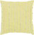 20" Yellow and Ivory Embroidered Square Throw Pillow - Down Filler - IMAGE 1