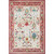 9' x 12.3' Floral White and Red Rectangular Area Throw Rug - IMAGE 1