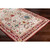 9' x 12.3' Floral White and Red Rectangular Area Throw Rug - IMAGE 3