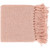 Pink and Gold Colored Rectangular Throw with Fringe 50" x 60" - IMAGE 1