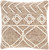 18" Caramel Brown and White Geometric Square Throw Pillow Cover - IMAGE 1