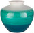 11.5" Blue and White Glossy Finish Bamboo Vase - IMAGE 1