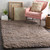 8' Solid Brown Round Area Throw Rug