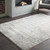 6.5' x 9.5' Distressed Finish Ash Gray and Ivory Rectangular Area Throw Rug - IMAGE 2