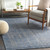 2' x 3' Tribal Patterned Blue and Beige Rectangular Area Throw Rug - IMAGE 2