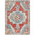 3.9' x 5.4' Traditional Style Red and Gray Rectangular Area Throw Rug - IMAGE 1