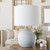 32" Modern Design Style Gray Table Lamp with White Linen Shade - IMAGE 2