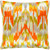 20" Bright Orange and Yellow Embroidered Square Throw Pillow Cover - IMAGE 1