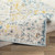7.8' x 10.25' Floral Yellow and Blue Distressed Finish Rectangular Area Throw Rug - IMAGE 4