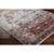 6.5' x 9.5' Distressed Finish Gray and Red Rectangular Area Throw Rug