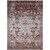 6.5' x 9.5' Distressed Finish Gray and Red Rectangular Area Throw Rug - IMAGE 1