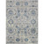 4.25' x 5.9' Floral Blue and Ivory Rectangular Area Throw Rug - IMAGE 1