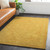 8' Traditional Style Mustard Yellow and Beige Round Area Throw Rug - IMAGE 2