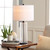 26.5" Contemporary Style Black and White Glass Table Lamp with Modified Drum Shade - IMAGE 3