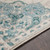 5.25' x 7.5' Floral Sea Blue and Ivory Rectangular Area Throw Rug - IMAGE 3