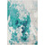 5.25' x 7.5' Vintage Style Aqua Blue and Gray Rectangular Area Throw Rug - IMAGE 1