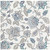 8'9" Floral Design Blue and White Square Machine Woven Area Rug - IMAGE 1