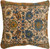 30" Backyard Blooms Taupe Brown and Mango Orange Decorative Square Throw Pillow Cover - IMAGE 1