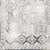 2.5' x 5' Antique-Style Cloud Gray and White Rectangular Area Throw Rug