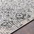 7.8' Floral Patterned Gray and Beige Round Area Throw Rug - IMAGE 6