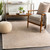 2' x 3' Solid Light Brown Hand Loomed Area Throw Rug
