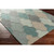 5' x 7'6” Geometrical Trellis Patterned Teal Blue and Gray Rectangular Area Throw Rug