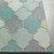 5' x 7'6” Geometrical Trellis Patterned Teal Blue and Gray Rectangular Area Throw Rug - IMAGE 5