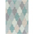 5' x 7'6” Geometrical Trellis Patterned Teal Blue and Gray Rectangular Area Throw Rug - IMAGE 1