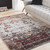 3.9' x 5.5' Red and White Oriental Patterned Rectangular Area Throw Rug - IMAGE 2