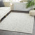 3.9' x 5.5' Floral Beige and Gray Rectangular Area Throw Rug - IMAGE 2