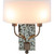 8" Antique Style White and Brown 2 Light Wall Sconce - IMAGE 2