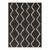 3.9' x 5.5' Moroccan Charcoal Black and Ivory Rectangular Area Throw Rug with Tassels - IMAGE 1