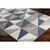 5’3” x 7’3” Diamond Pattern Gray and Sky Blue Rectangular Area Rug