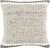 22" Beige and Gray Crisscross Patterned Square Throw Pillow with Raw Edge - Poly Filled - IMAGE 1