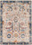 3.9' x 5.5' Contemporary Style Beige and Navy Blue Rectangular Area Throw Rug - IMAGE 1