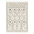 3.9' x 5.5' Alabaster White and Brown Rectangular Area Throw Rug with Tassels - IMAGE 1