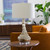 31.25" White and Clear Gilded Composition Body Table Lamp - IMAGE 5