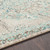 5.25' Persian Mandala Designed Gray and Teal Blue Round Area Throw Rug - IMAGE 2