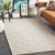 3' x 5' Light Brown Scandinavian Diamond Design Rectangular Hand Woven Area Rug - IMAGE 2