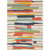 3.9' x 5.5' Navy Blue and Beige Rectangular Area Throw Rug - IMAGE 1