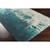 9' x 13' Abstract Style Teal Green and Ivory Rectangular Area Throw Rug