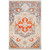 2.5' x 5' Oriental Patterned Burnt Orange and Gray Rectangular Area Throw Rug - IMAGE 1