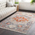 2.5' x 5' Oriental Patterned Burnt Orange and Gray Rectangular Area Throw Rug - IMAGE 2