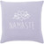 22" Lavender and White "Namaste" Printed Square Throw Pillow - Poly Filled - IMAGE 1
