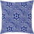 18" Blue and White Bohemian Pattern Square Throw Pillow - Down Filler - IMAGE 1
